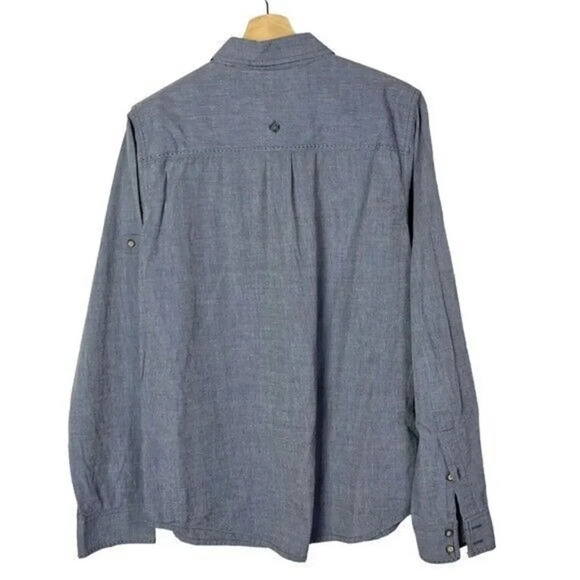 Prana Walker Blue Slim Fit Long Sleeve Button Down M - Picture 2 of 4
